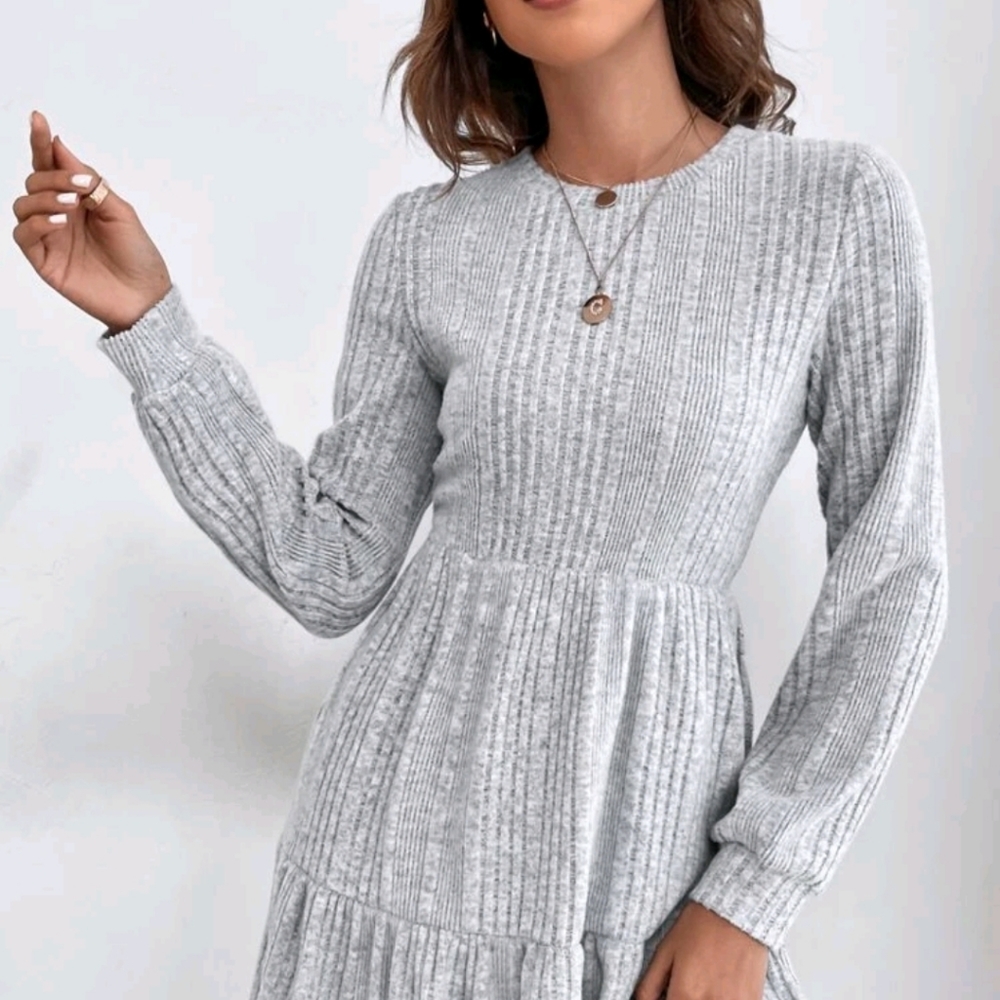 Long Sleeve Ruffle Dress - Picture 2 of 4
